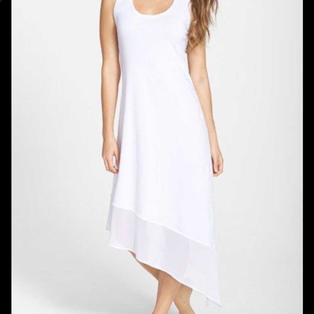 Tommy Bahama Knit & Chiffon T-Shirt Dress - XS